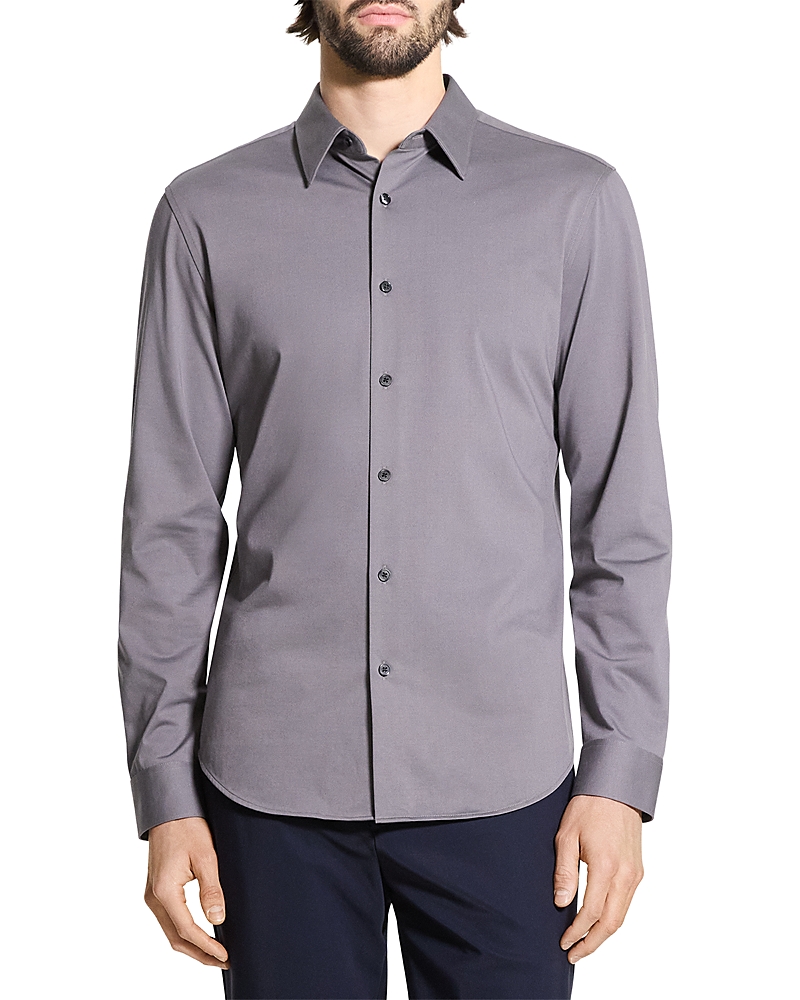 Theory Sylvain Nd Structure Knit Button-up Shirt