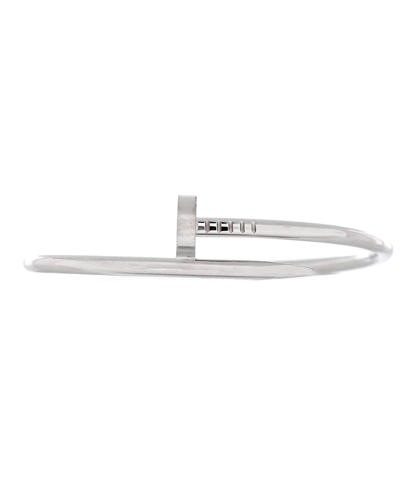 Pre-owned Pre-owned Cartier Cartier Classic Juste Un Clou Bracelet 18k White Gold