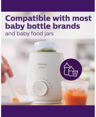 Fast Baby Bottle Warmer with Smart Temperature Control and Automatic Shut-Off