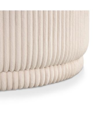 Lyla Chenille Round Storage Ottoman