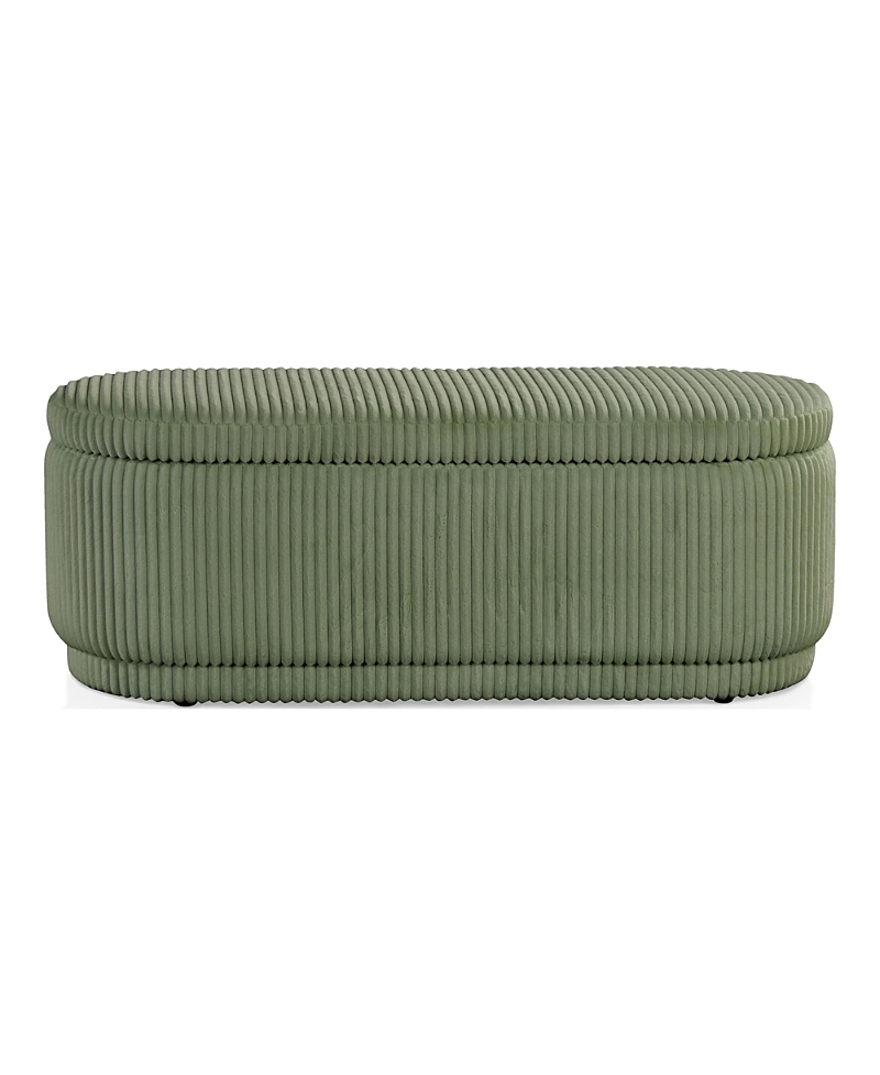 Furniture Of America Lyla Chenille Oval Storage Bench