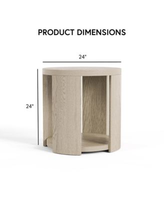 Piez 1-Shelf Round End Table