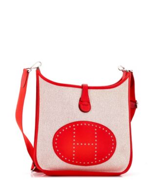 Pre-Owned HERMÈS - PM Evelyne Bag Gen III Toile and Leather