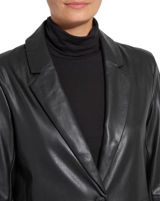 Faux Leather Blazer