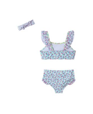 Girls' Floral Bikini Swim Suit - Little Kid, Big Kid