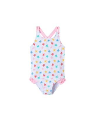 Andy & Evan - Girls' Starfish One Piece Swim Suit - Little Kid, Big Kid