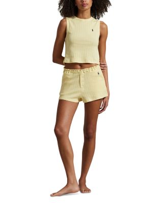 Gathered Waist Boxer Pajama Set