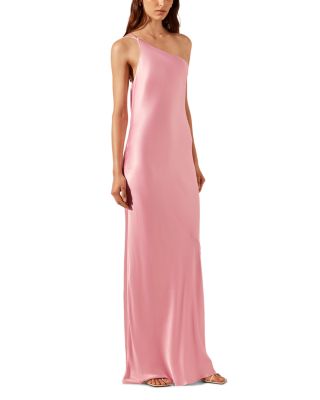 La Lune One Shoulder Cowl Back Gown