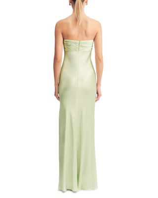 La Lune Strapless Ruched Bodice Gown