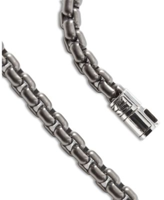 Sterling Silver With Black Rhodium Classic Chain Bracelet