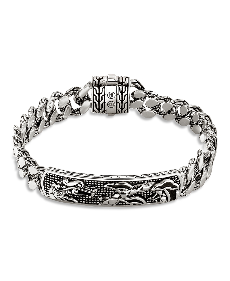 John Hardy Sterling Silver Legends Naga Dragon Plate Curb Link Bracelet