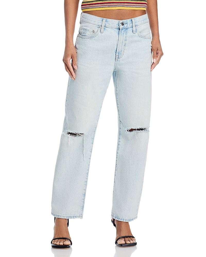 Pistola Lexi High Rise Straight Jeans in Solstice Distressed