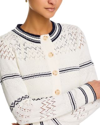 Crochet Pointelle Cardigan - Exclusive 