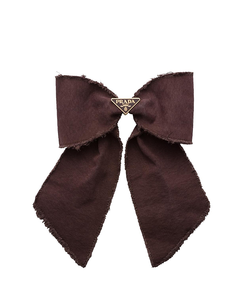 Prada Bow Logo Hair Clip