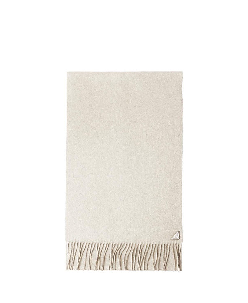 Prada Logo Silk And Cashmere Scarf