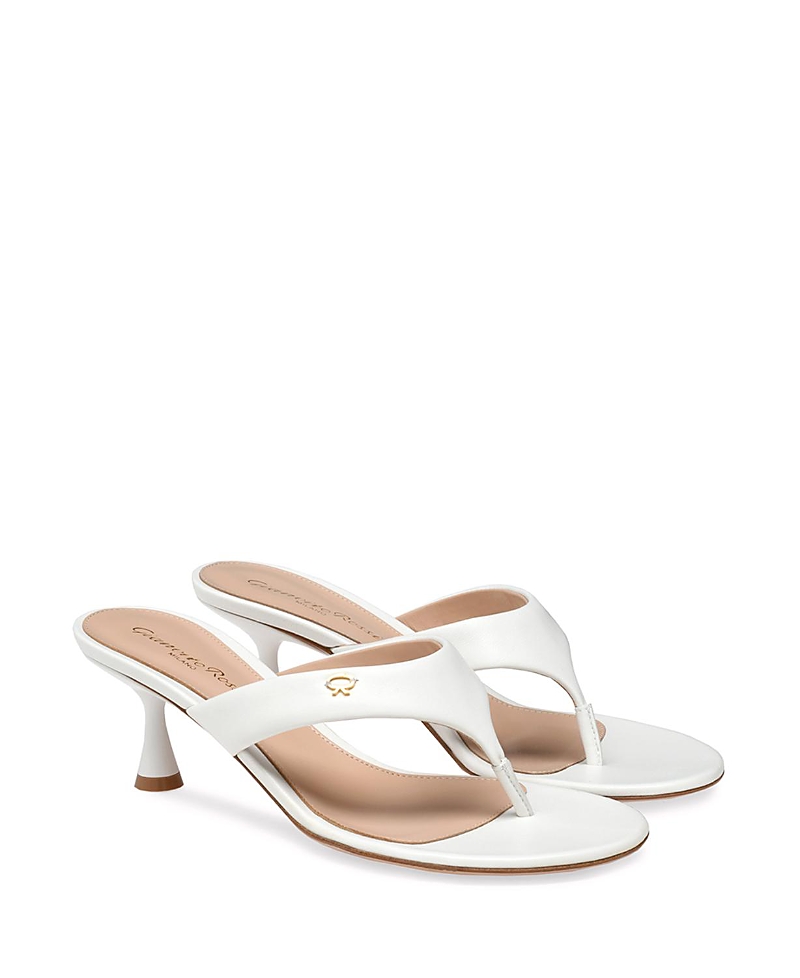 Gianvito Rossi Leather Heeled Thong Sandals