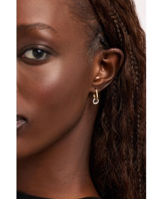 Solid Gold Eclipse Hoop Set