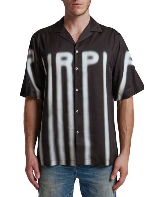 Relaxed Fit Purple Short Sleeve Camp Shirt