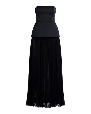 Strapless Peplum Gown