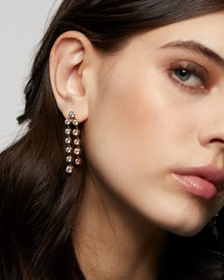 Bklyn Cubic Zirconia Double Linear Drop Earrings