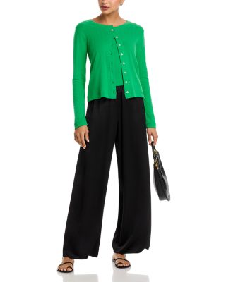 Pointelle Crewneck Cardigan