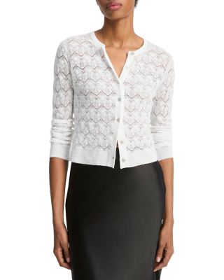 Vince - Lace Stitch Cardigan Sweater