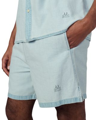 Reversed Loose Fit Chambray Shorts