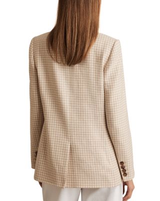 REISS Bella Double Breasted Check Blazer | Bloomingdale's