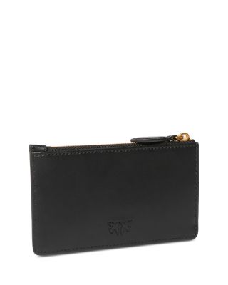 Airone Black Leather Cardholder 