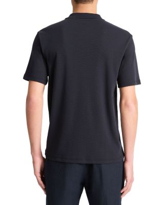 Mesh Knit Johnny Collar Polo Shirt