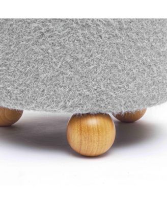 Jaine Loose Faux-Mohair Ottoman