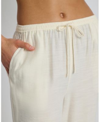 Crinkle Wide Leg Drawstring Pant