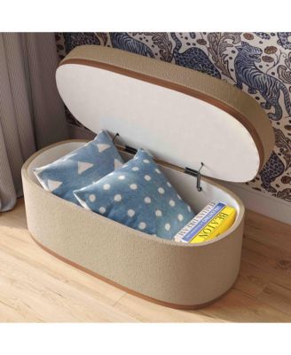 Olivier Oval Storage Ottoman