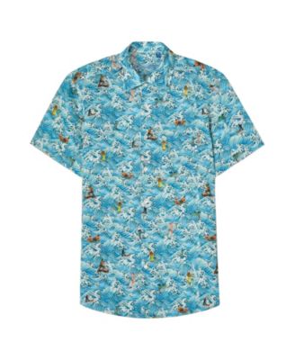 Morgan Surf Print Linen Short Sleeve Shirt