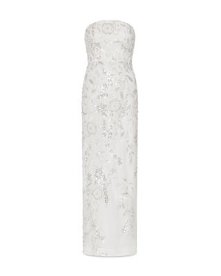 Magnolia Silver Beaded Dream Sequin Maxi Dress