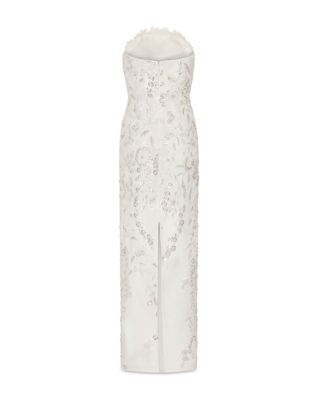 Magnolia Silver Beaded Dream Sequin Maxi Dress