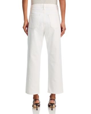 The Hang High Rise Ankle Straight Jeans in Au Natural