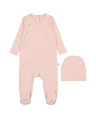 Pouf Baby - Unisex Floral Wrap Footie with Hat - Baby