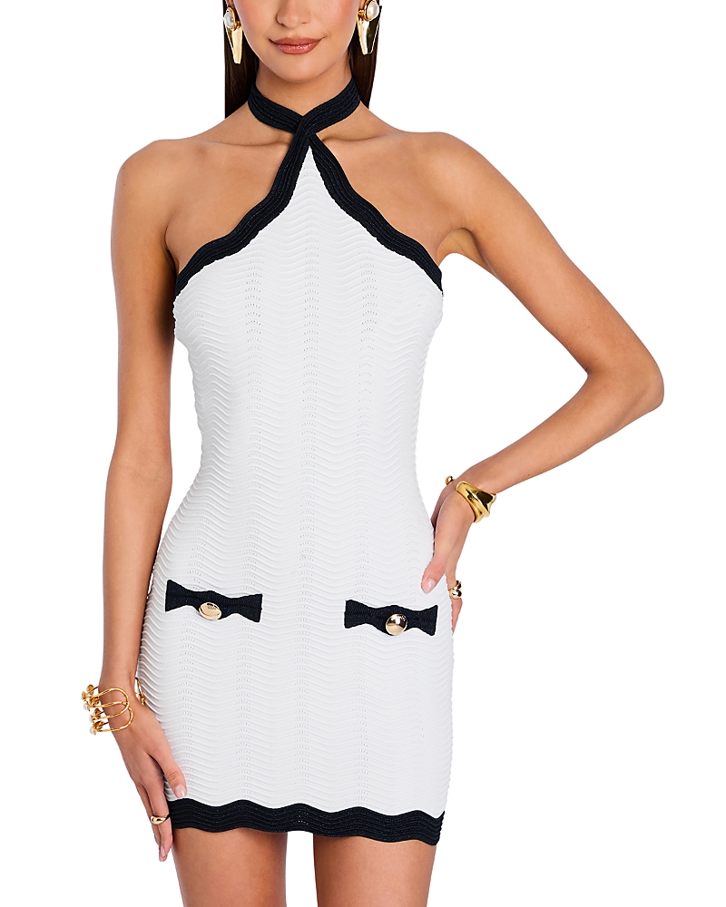 Retroféte Myna Knit Halter Mini Dress