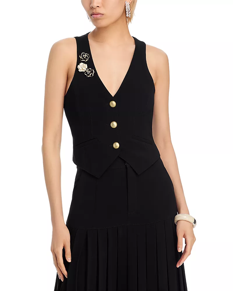 Cinq a Sept Bane Crepe Vest
