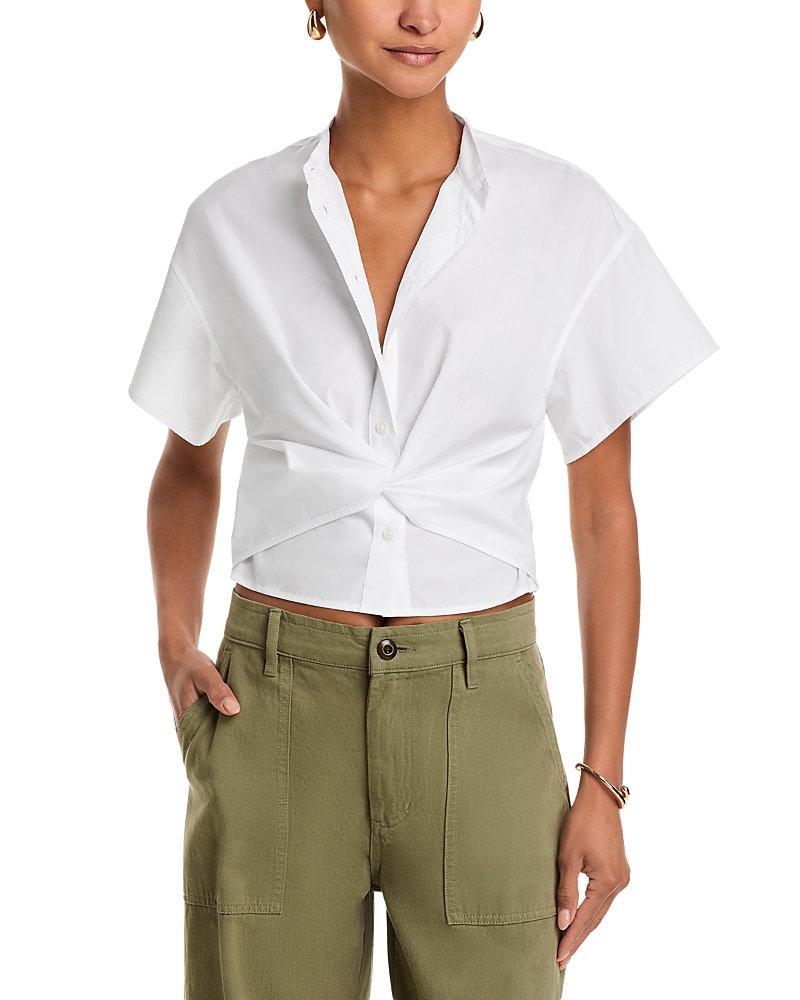 rag & bone Gretchen Twist Front Poplin Shirt