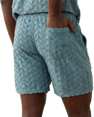 Terry Textured Drawstring 6" Shorts