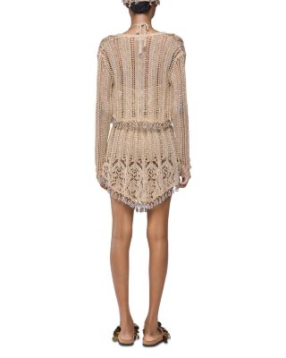 Metallic Cropped Cardigan