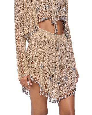 Metallic Cropped Cardigan