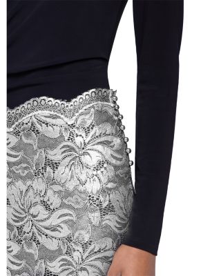 Metallic Lace Maxi Skirt