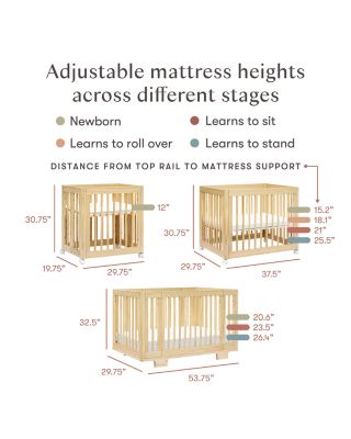 Yuzu 8 in 1 Convertible Crib with All Stages Conversion Kits
