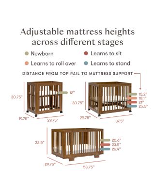 Yuzu 8 in 1 Convertible Crib with All Stages Conversion Kits