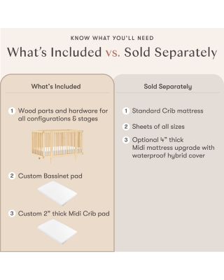 Pogo 8 in 1 Convertible Crib with All Stages Conversion Kits