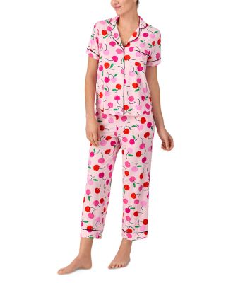 Short Sleeve Cropped Pajama Set