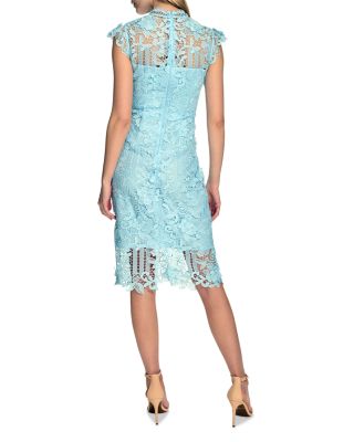 Lace Mock Neck Sheath Dress